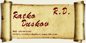 Ratko Duškov vizit kartica